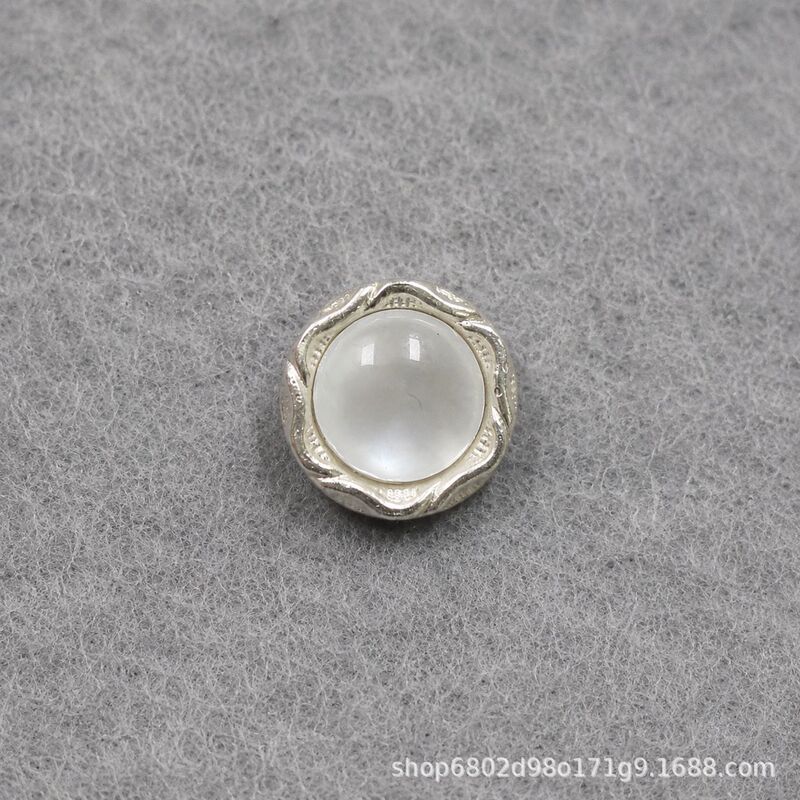 High-End Chanel-Style Silver Metal Small Buttons, Fashionable and Versatile, for Women's Chiffon Shirts, Tops, Dresses, and Sleeve Buttons High-End Chanel-Style Silver Metal Small Buttons, Fashionable and Versatile, for Women's Chiffon Shirts, Tops, Dresses, and Sleeve Buttons