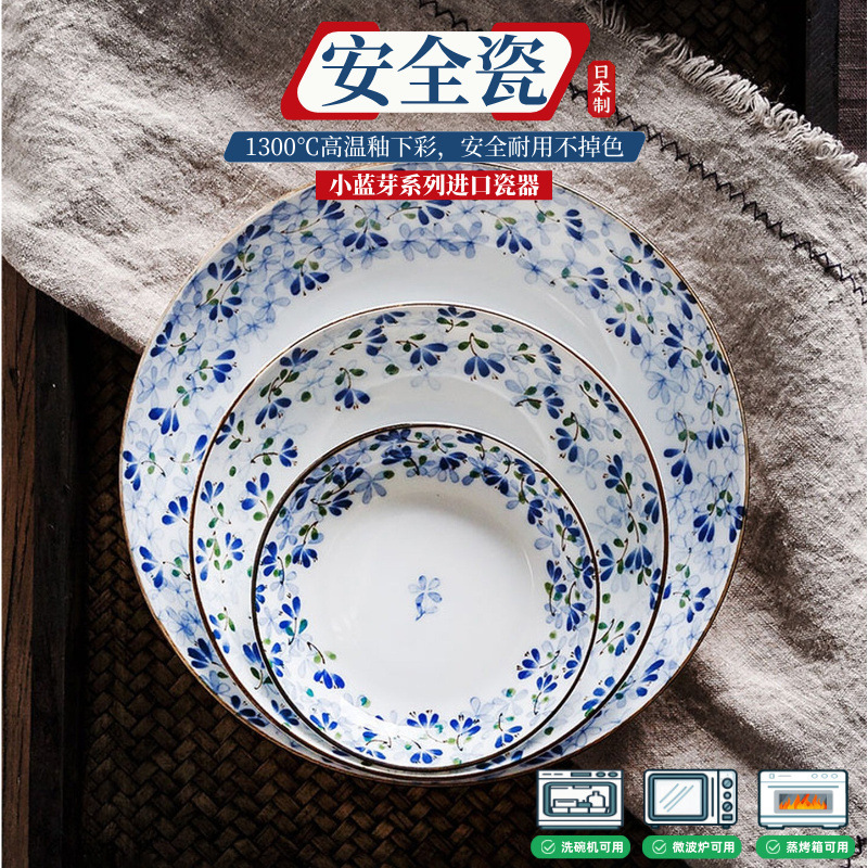 Light Peak Small Blue Tea Cup, Sprout Dish, Japanese Imported Plate, Bluetooth Tableware, Household Bowl, Ceramic Fish Plate, Dish Plate Light Peak Small Blue Tea Cup, Sprout Dish, Japanese Imported Plate, Bluetooth Tableware, Household Bowl, Ceramic Fish Plate, Dish Plate