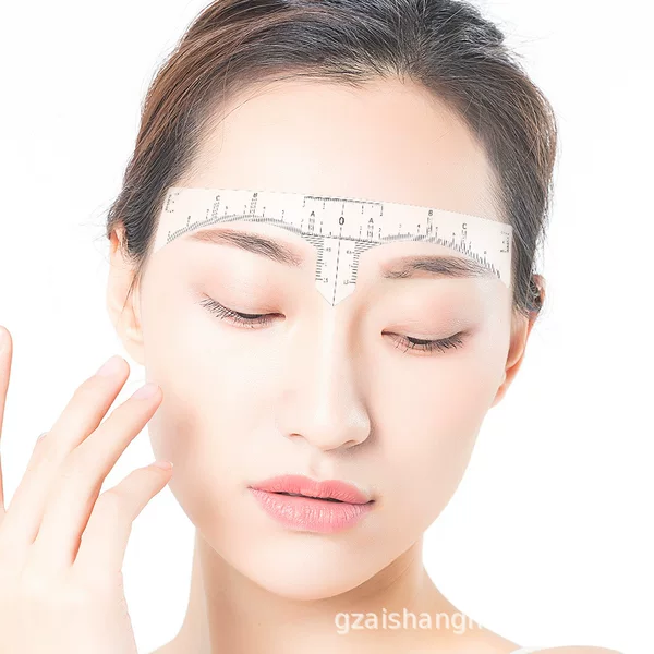 Disposable embroidery auxiliary design eyebrow ruler eyebrow design ruler transparent paste embroidery measuring eyebrow ruler foreign trade hot sale