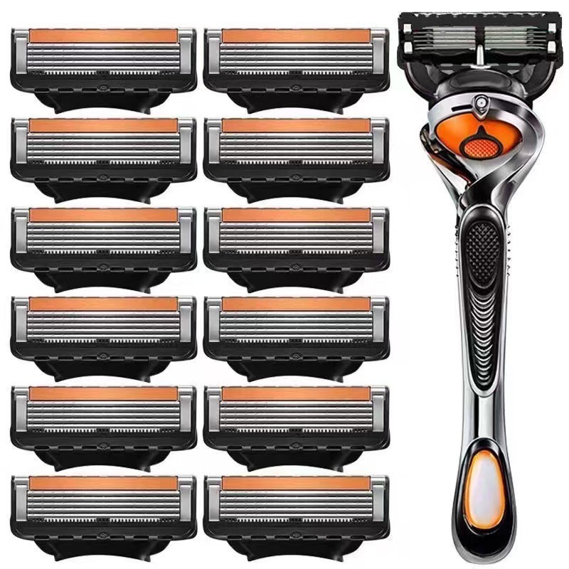 Men's Manual Razor Replacement Head High-Quality Blade Five-Layer Old-Fashioned Head 5-Layer Beard Razor Manual Men's Manual Razor Replacement Head High-Quality Blade Five-Layer Old-Fashioned Head 5-Layer Beard Razor Manual