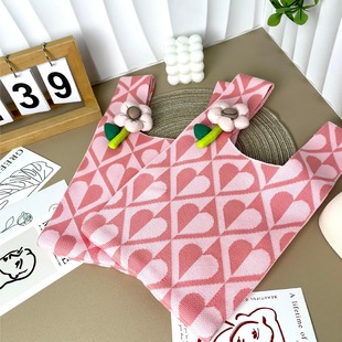 Knitted one-shoulder bag, Birthday gift, with your logo imprint