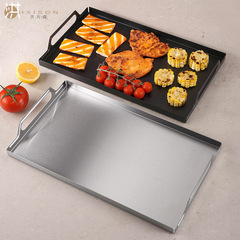 亞馬遜長方形鐵藝托盤 甜品水果托盤餐盤托蛋糕擺盤 烘焙方盆跨境