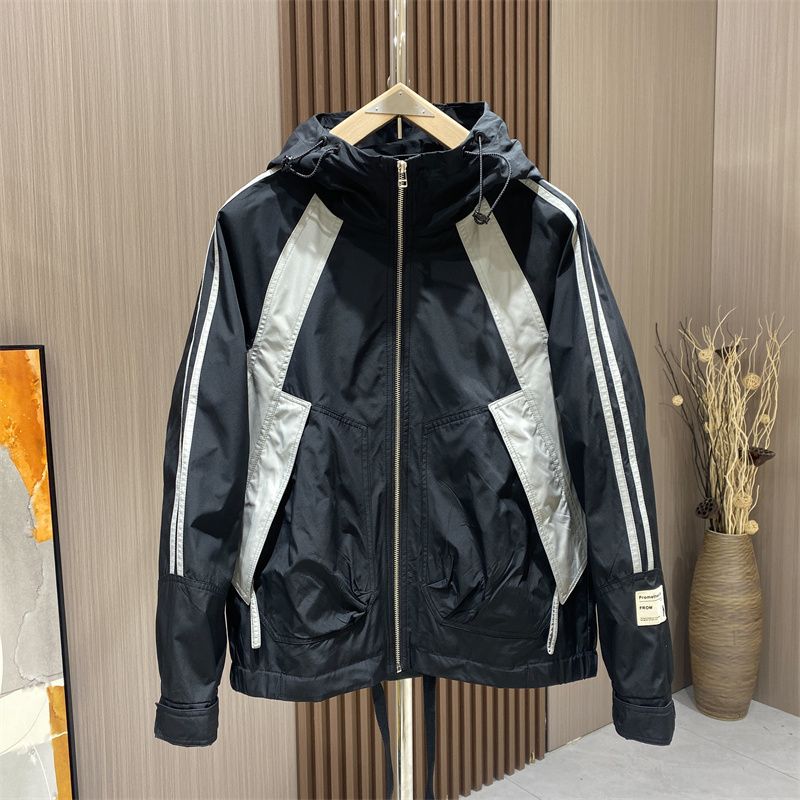 Men's Clothing Spring and autumn new patterned jackets men's fashion trend workwear hooded men's jackets versatile casual popular clothes trend_voghion.com