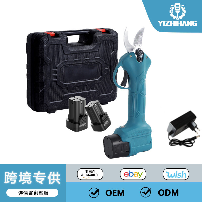 16.8V 无绳修剪器电动修剪剪切机高效果树盆景花园剪刀锂离子电池