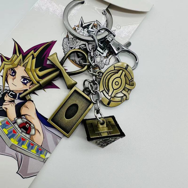 Anime Creative Yu-gi-oh Keychain Necklace Cartoon Alloy Character Small Pendant Accessories Earrings Eardrop Jewelry