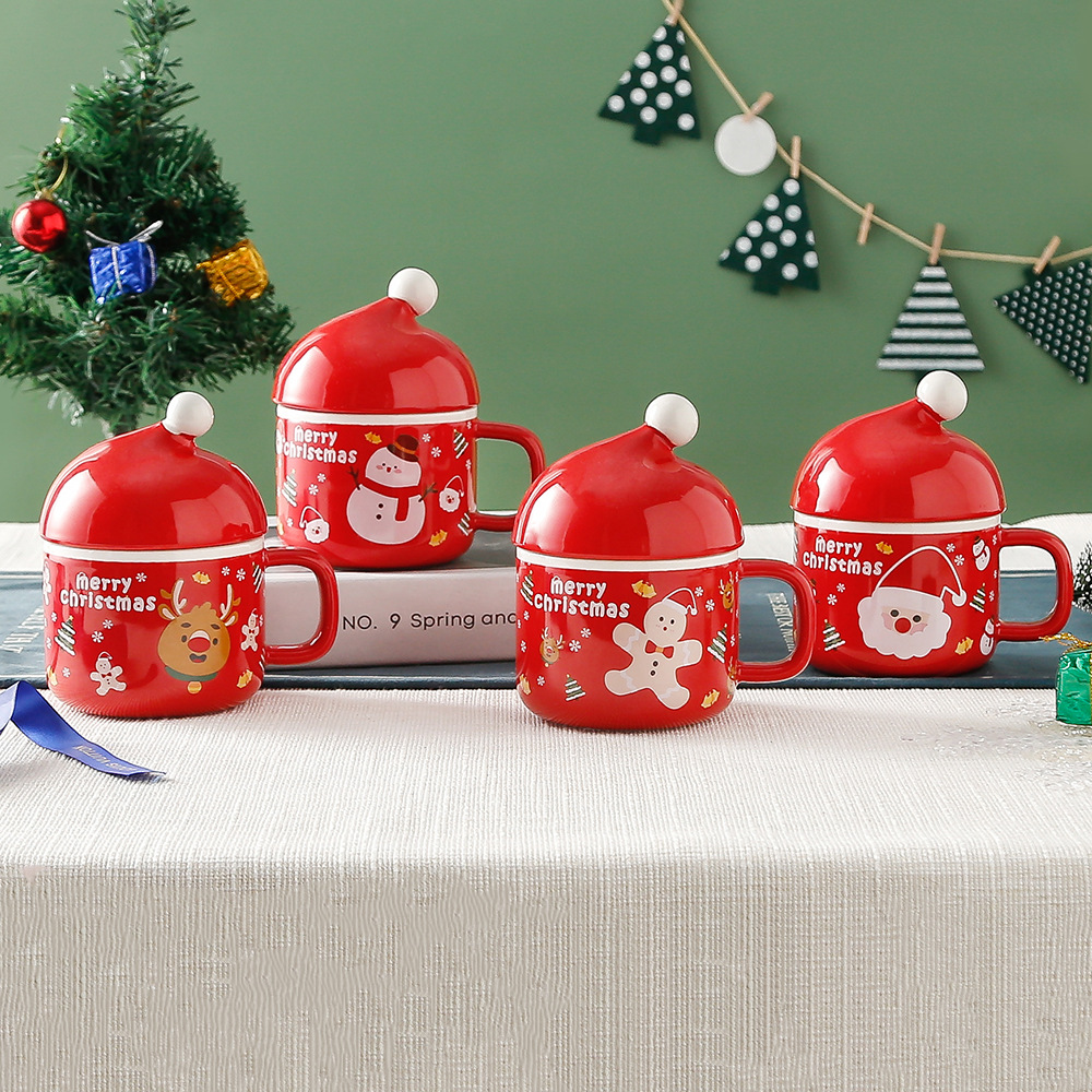 550g Weight Christmas Fashion Santa Claus Ceramics Christmas Tableware 1 Set