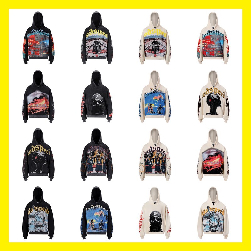 Cross-Border Wholesale Gods American Street Retro Skull Print Pullover Sweatshirt Couple's Outfit Loose Hooded Top Cross-Border Wholesale Gods American Street Retro Skull Print Pullover Sweatshirt Couple's Outfit Loose Hooded Top