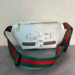 G Family Cross-Border Pu Sports Waist Bag 2024 New Large Capacity Pure Color Fashionable Simple Shoulder Bag Backpack