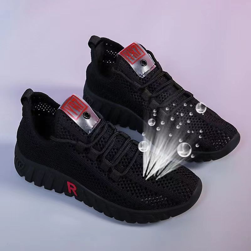 Spring and Summer New Style Old Beijing Cloth Shoes for Women, Walking Shoes, Soft Sole Non-Slip Mom Sneakers, Fashionable Casual Shoes