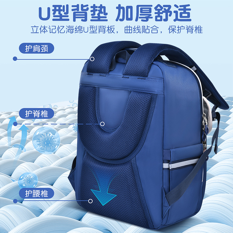 The new British schoolbag for boys and girls primary school students in grades 1-6 to protect the spine load reduction backpack large capacity water prevention