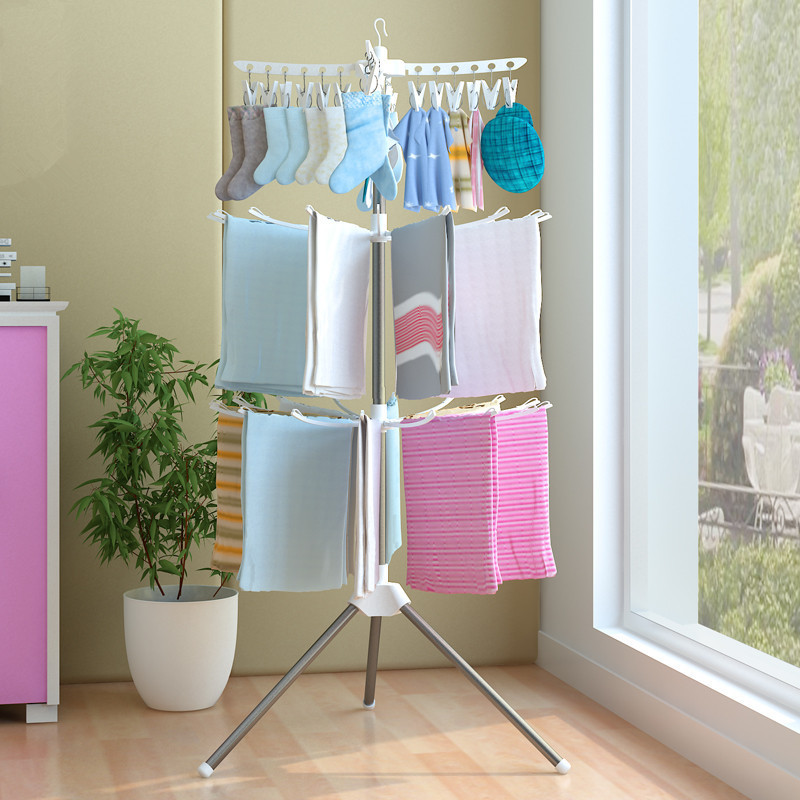 Transfronterizos venta en caliente aerofólio plegable cabina de secado móvil balcón percha de ropa bebé percha de ropa multifuncional