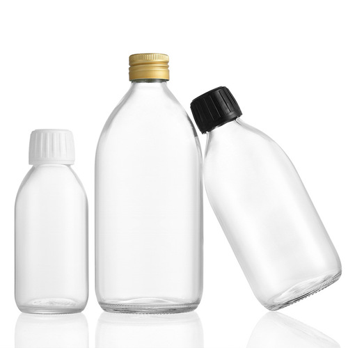 透明玻璃口服液瓶酵素纯露小样带盖分装中药水饮料试剂包装空瓶子
