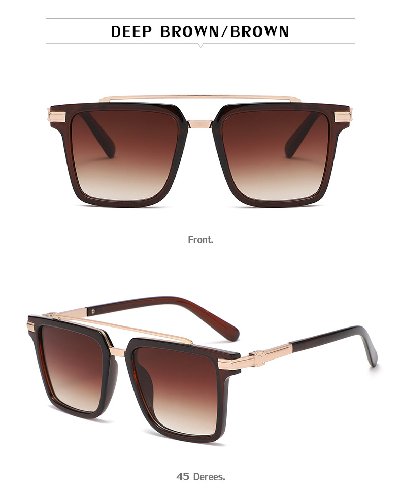 Retro Business Box Sunglasses Trend  New European And American Fashion Sunglasses display picture 8
