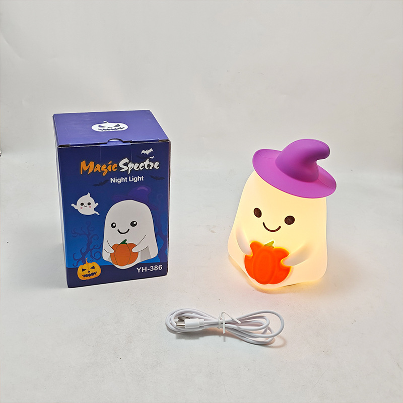 Transfronterizos Halloween calabaza decoración de luz nocturna Halloween Led Night Light con lámpara recargable para dormir
