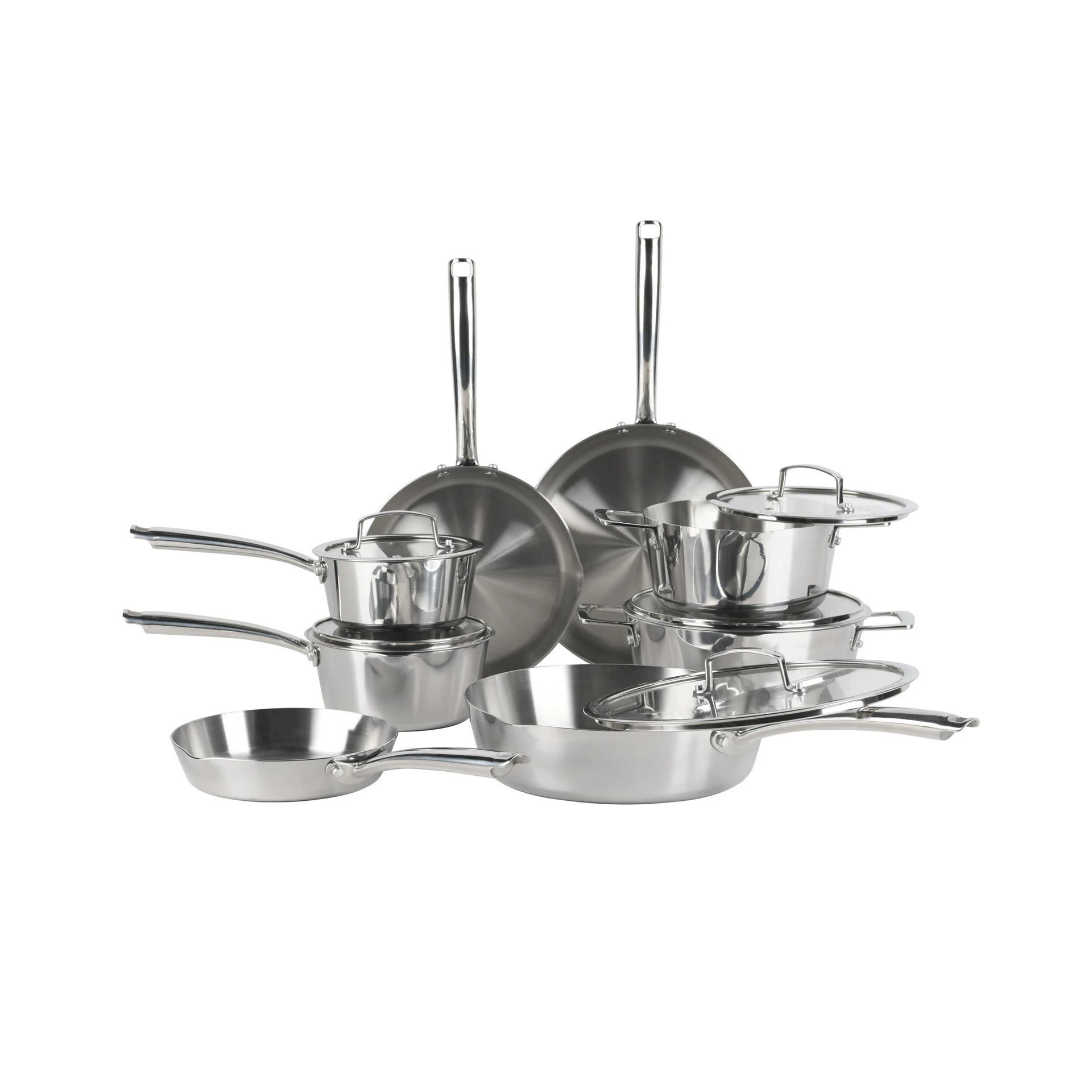 Juego de Ollas y Sartenes Antiadherentes de 3 Capas de Acero Inoxidable para Cocina image 1