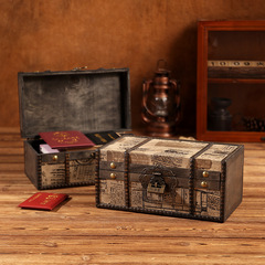 New Arrival Retro British-Style Jewelry Box with Lock &ndash; Desktop Storage, Jewelry Packaging, Wooden Box, Treasure Chest