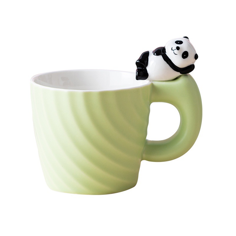Taza de Cerámica Panda, Diseño Creativo, para Café/Leche, Hogar y Oficina, Regalo Original