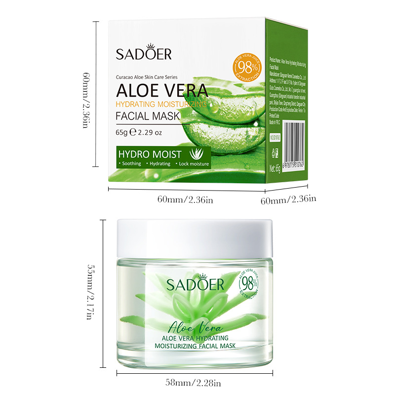 Masque visage hydratant et apaisant à l'aloe vera sadoer_voghion.com