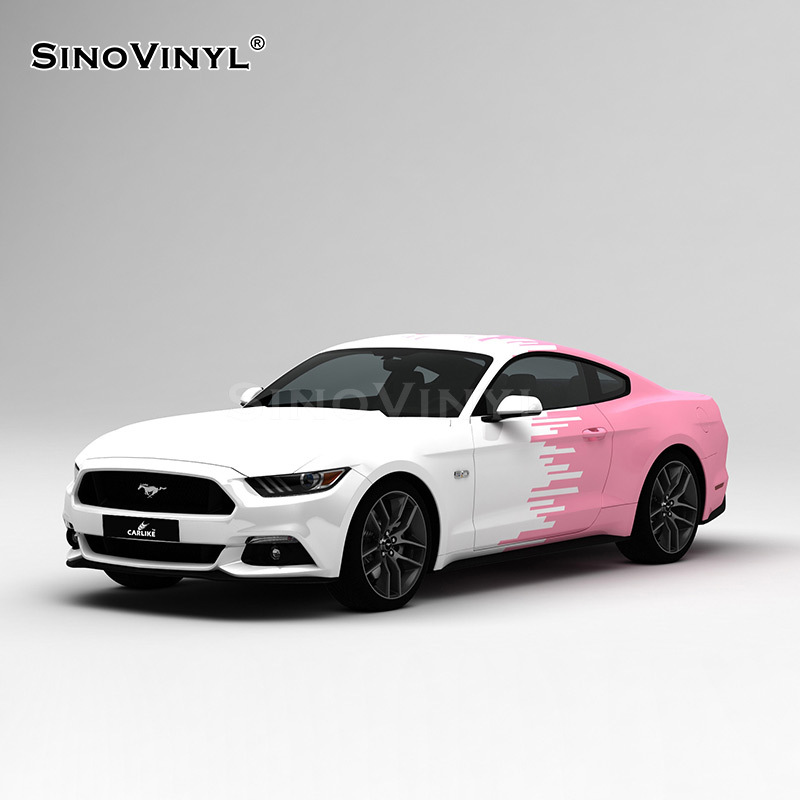 Carlake textura serie coche cambio de color película leopardo impresión Rosa coche cuerpo pegatinas doble color pintura gradiente coche cambio de color
