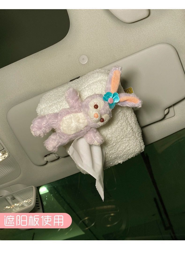 Car-mounted tissue box, hanging style, popular with women, creative and cute tissue box for car seats, napkin holder for car use