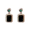 Retro zirconium, pendant, earrings, silver needle, advanced set, high-quality style, bright catchy style, European style