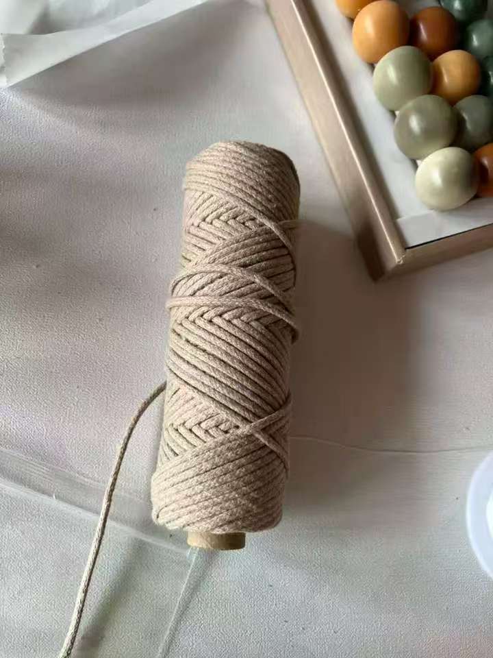 Cuerda de algodón con núcleo de color de 4mm, cuerda de nudo, pulsera de cuerda tejida a mano, cuerda de algodón, cuerda de tapiz, funda de botella creativa, cuerda decorativa