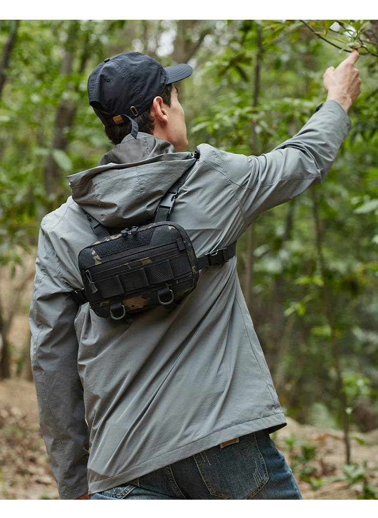 Mochila de pesca de doble hombro, unisex, ligera, para deportes al aire libre, multifuncional, para herramientas, camping, tipo riñonera._voghion.com