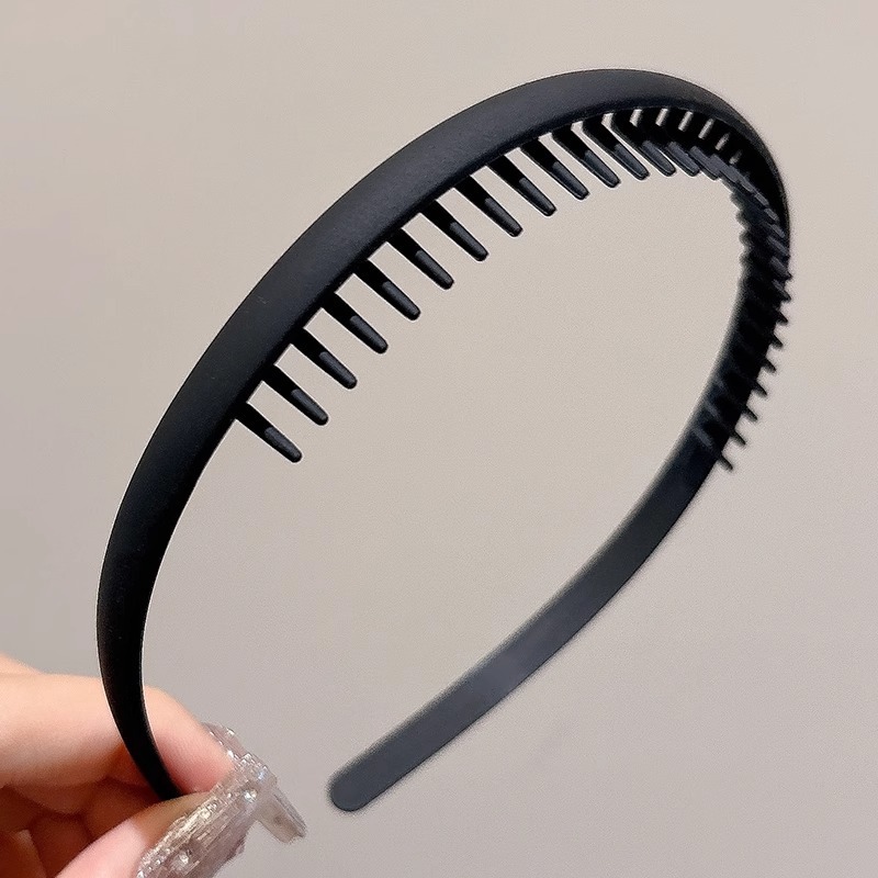 Coreano alto cráneo debe aumentar la altura esponjoso peludo ondulado banda de cabello de doble uso con dientes para mujeres