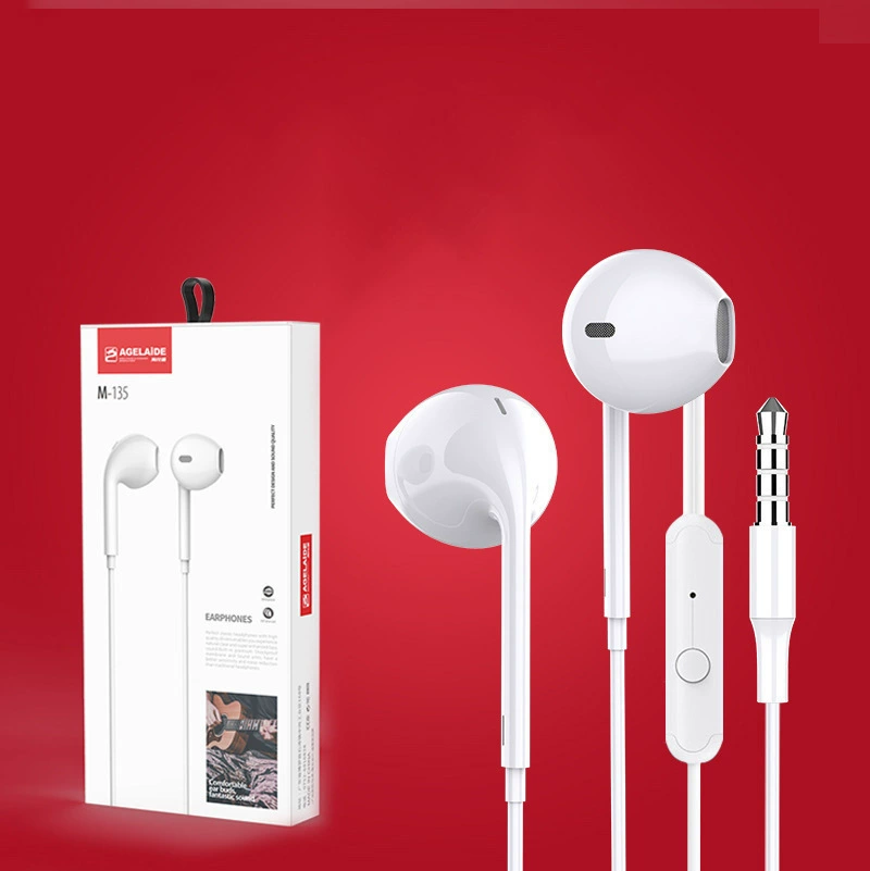 Wired earphones model 611, universal 3.5 mm or Type‑C, inline mic and volume control