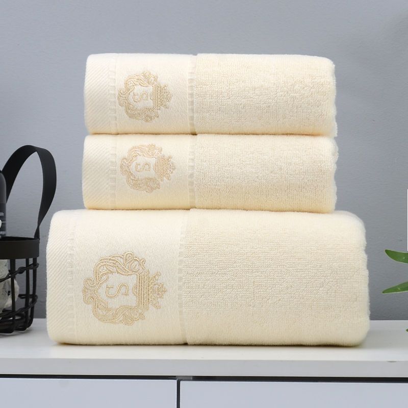 Star Hotel Towel Bath Towel Soft Simple Pure Cotton Lint-Free Thickened Absorbent Adult Large Set