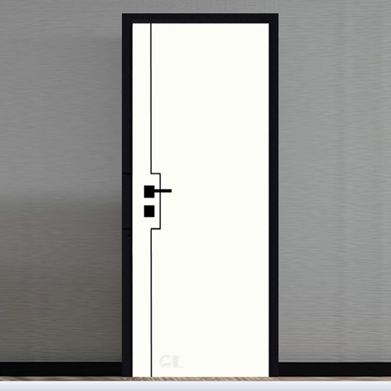 Modern simple paint-free set door solid wood particle board flat door household soundproof bedroom door pressure-resistant entrance door Modern simple paint-free set door solid wood particle board flat door household soundproof bedroom door pressure-resistant entrance door