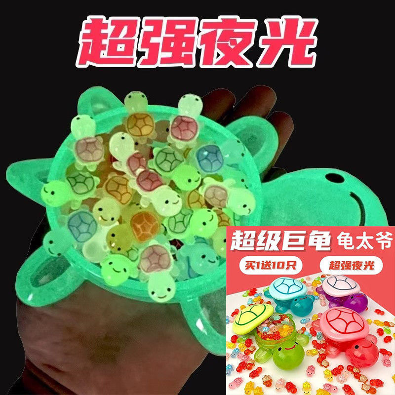 뚜껑을 열 수 있는 수납형 [야광거북] 거북이