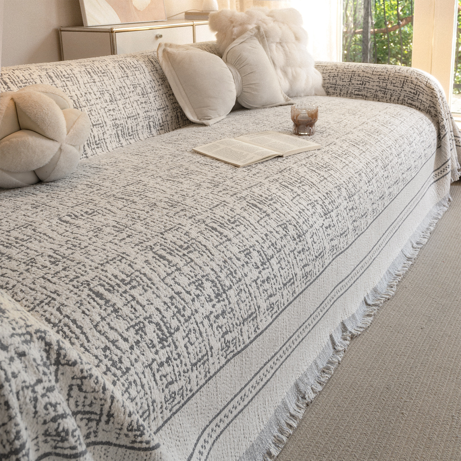 Toallas de sofá 2025 nuevas cuatro estaciones anti-gato rascar cojín de sofá de alta calidad cubierta completa manta de cubierta Schneider