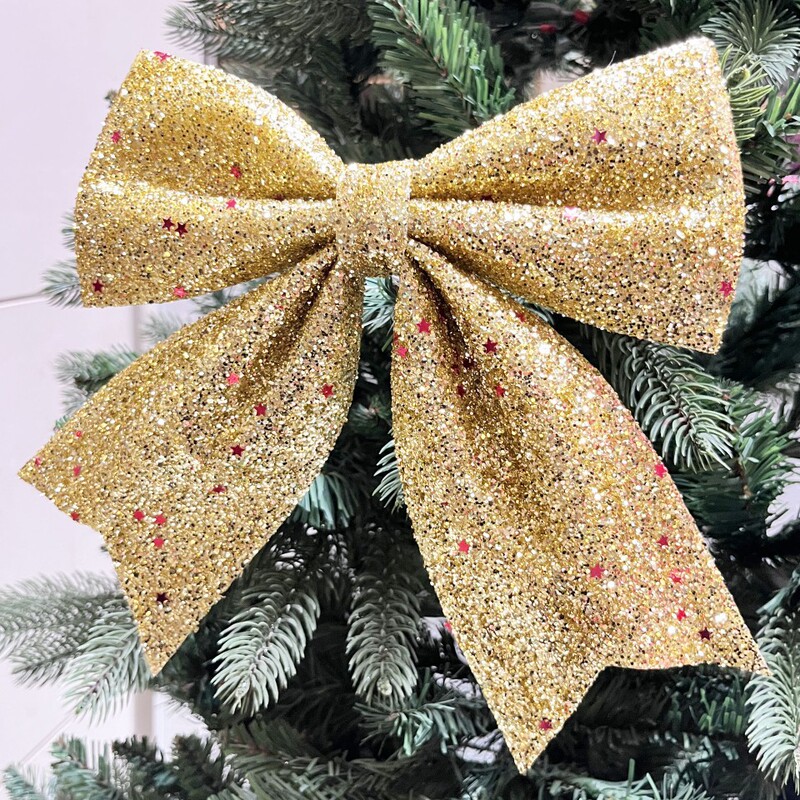 クリスマス蝶結び真珠綿スパンコール金粉蝶結びクリスマスツリー装飾ストラップホテルデパートktv装飾|undefined