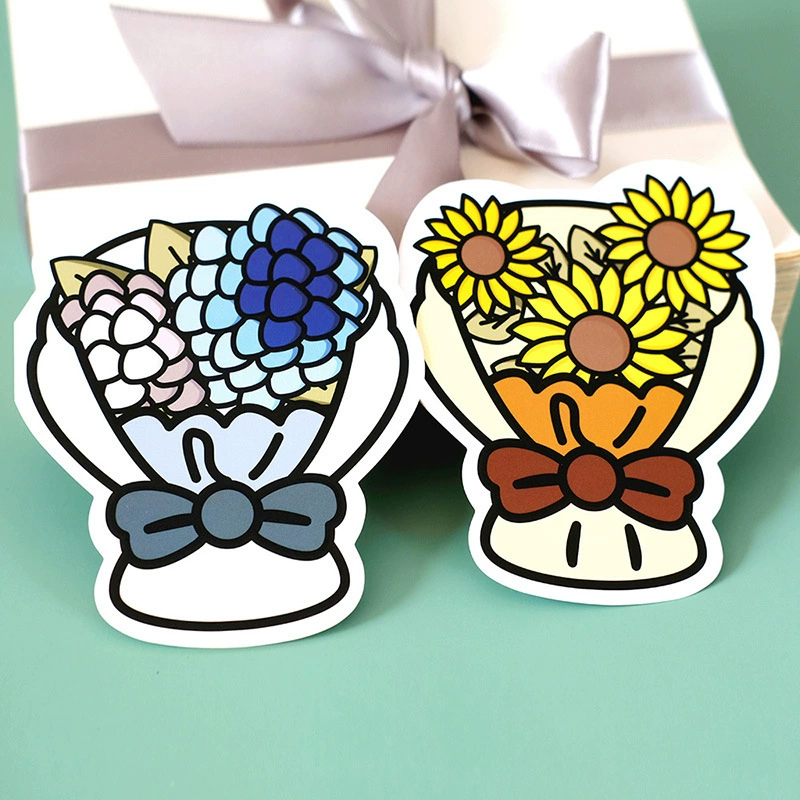 Premium 6 sunflower tulip bouquet greeting card with envelope thank you card graduation season teacher's day greeting card