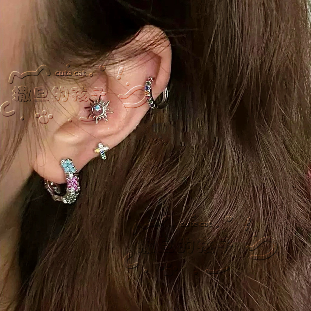 Labret stud lip piercing jewelry styling detail