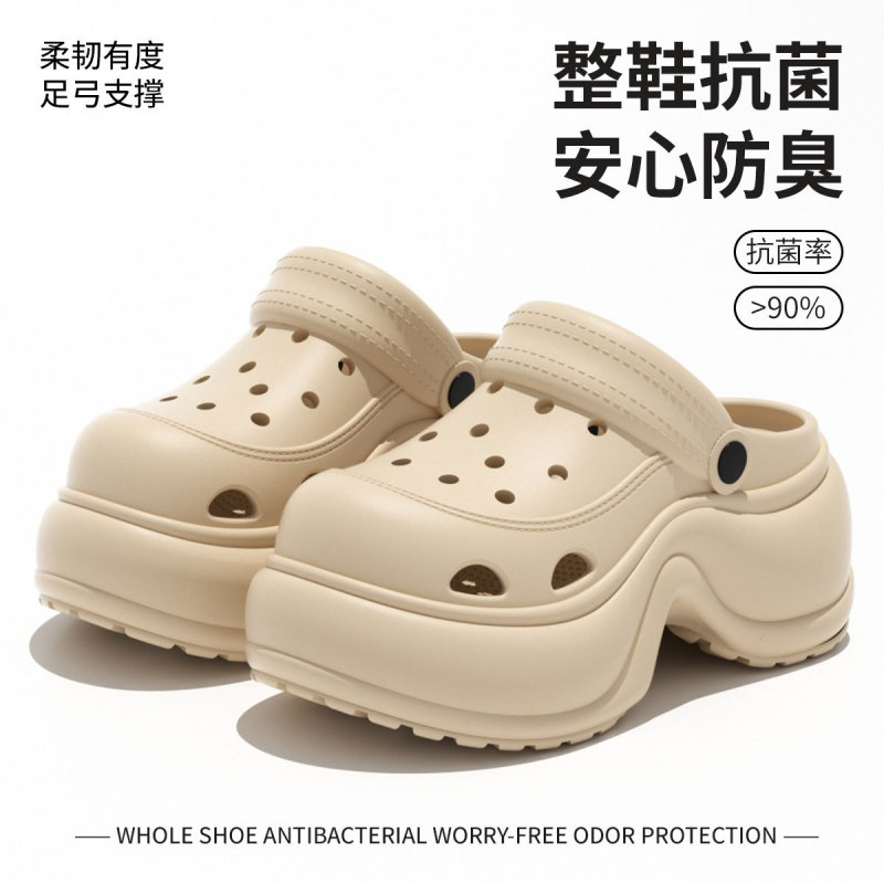 Women's Clogs 2026 New Summer Fashion Outdoor Non-Slip Height-Increasing Casual Thick-Soled Closed-Toe Sandals Women's Clogs 2026 New Summer Fashion Outdoor Non-Slip Height-Increasing Casual Thick-Soled Closed-Toe Sandals