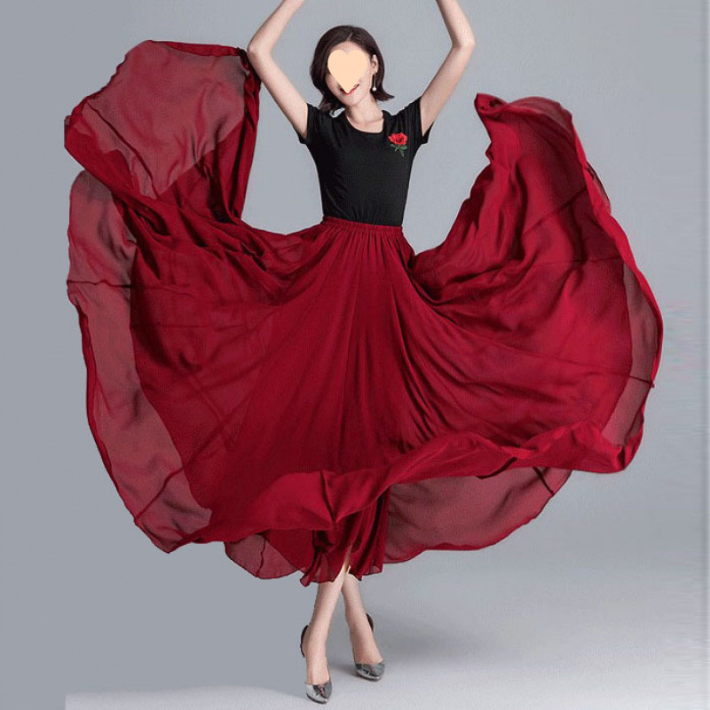 Double -layer chiffon 720 degrees large double -body double -layer…