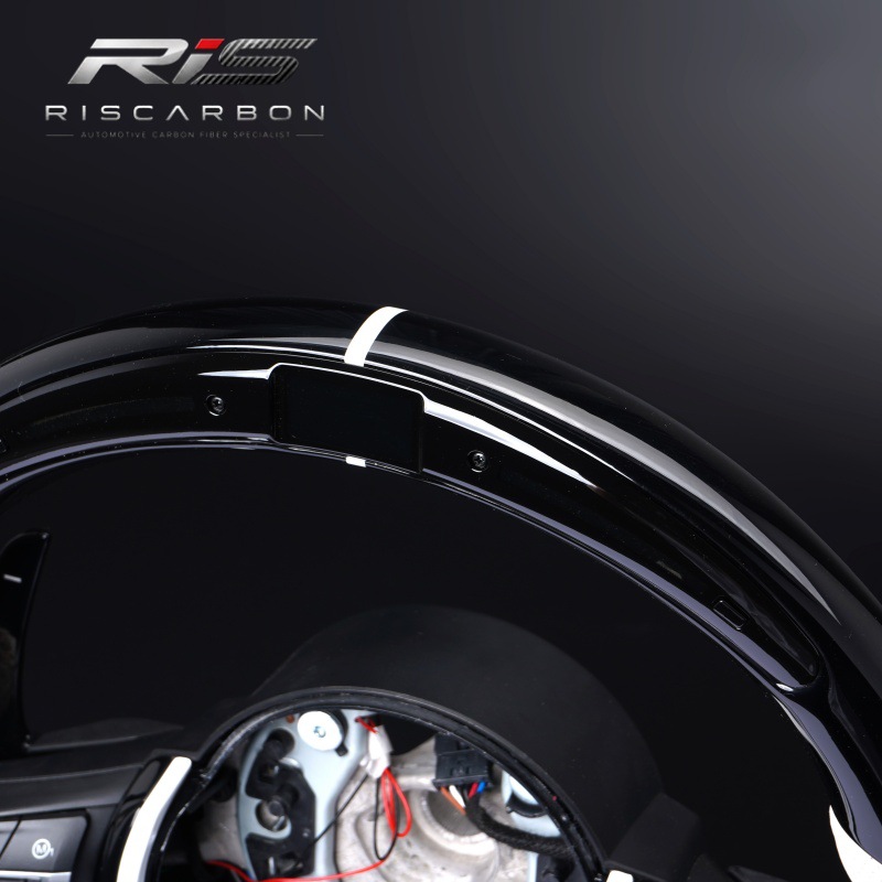 Suitable for Bmw Painted White Perforated Leather Belt Led Flat-Bottomed Steering Wheel F30F10F11F15F16F20F25