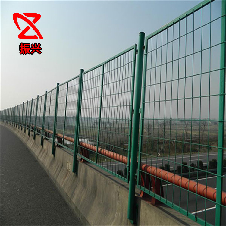 桥梁防抛网 高架桥防撞围栏 桥梁两侧防落护栏网 菱形防落网
