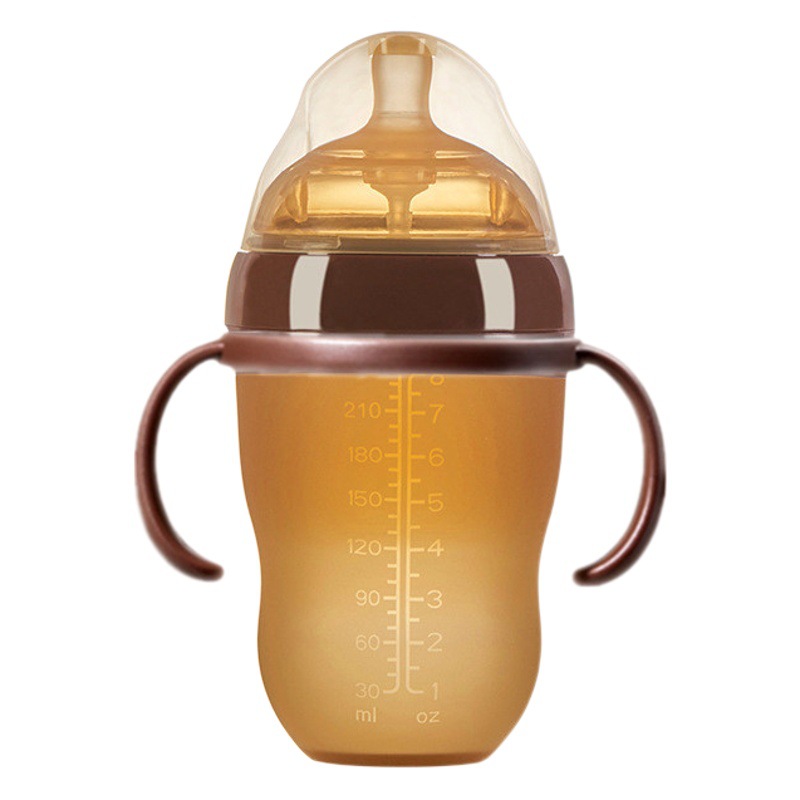 70mm Wide-Caliber Imitation Breast Milk Bottle, Anti-Colic, Weaning Aid, Drop-Resistant Silicone