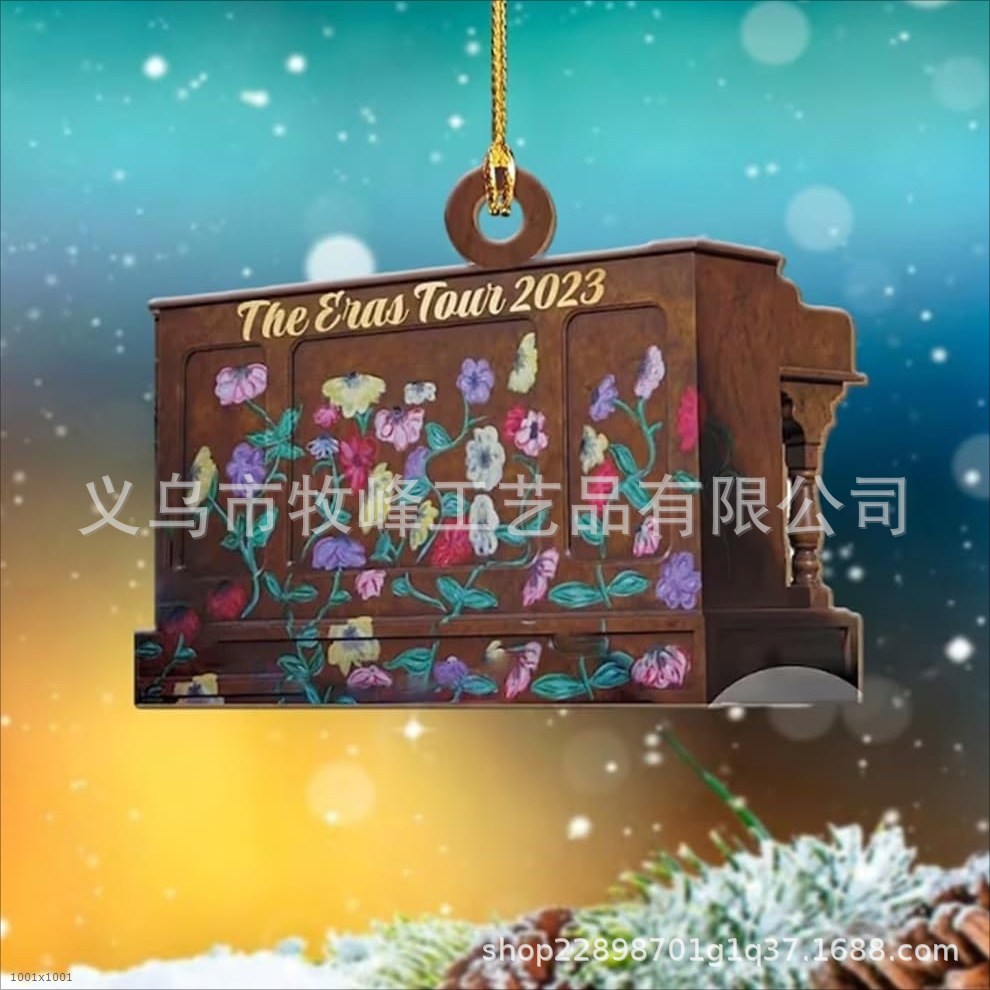 Cruz-frontera nueva Navidad árbol de Navidad decoración adornos coche retrovisor espejo colgante mochila colgante decoraciones para el hogar