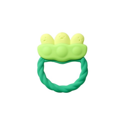 Baby teether, baby ring-shaped teething stick, pea-shaped baby gum and molar massage products wholesale
