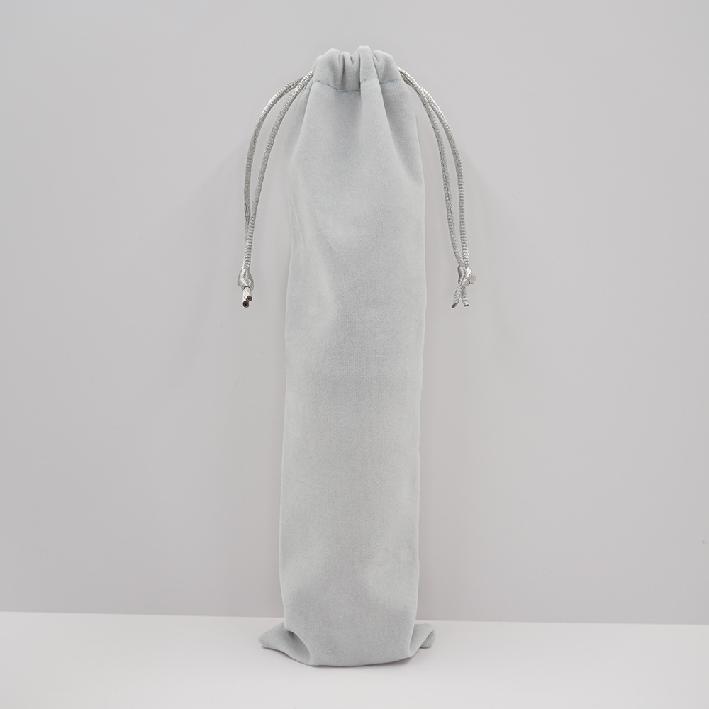 Un gran número de en stock selfie stick cordón gris bolsa de terciopelo cordón cubierta de polvo hardware vajilla embalaje bolsa de terciopelo de seda