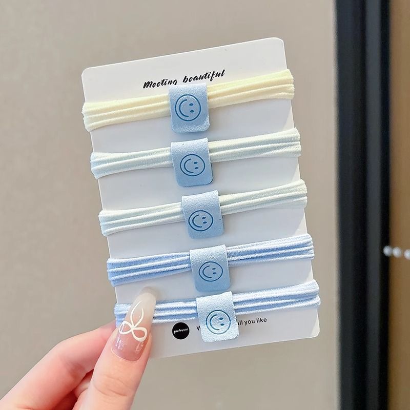 Cuerdas de cabello de alta elasticidad sin costura, anillo de cabello de cola de caballo, cuerdas de cabello de correa femenina, cuerdas de cabello de bola simple, cubierta de cuero cabelludo