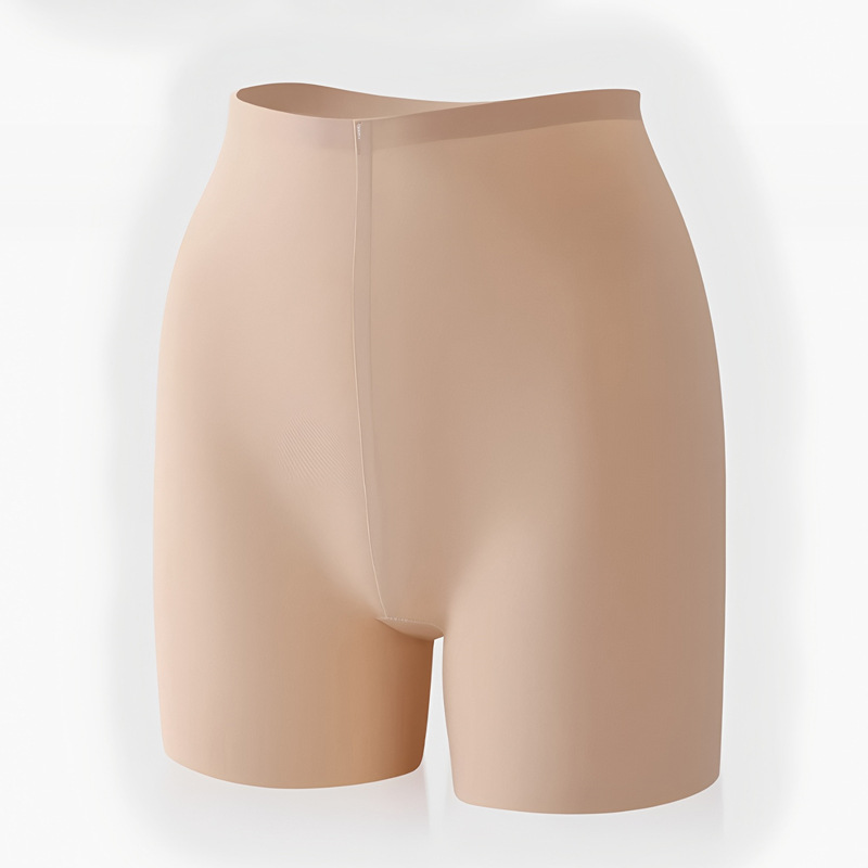 High-Waisted Seamless Invisible Anti-Exposure Leggings Anti-Chafing Five-Point Pants Plus Size 100kg Safety Pants Factory