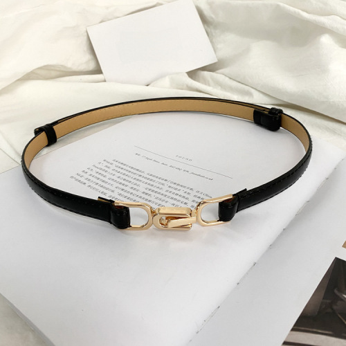 Women's Slim Decorated Waist Belt Dress, Simple and Fashionable, Versatile, Korean Version, Matte Small Waist Belt for Women