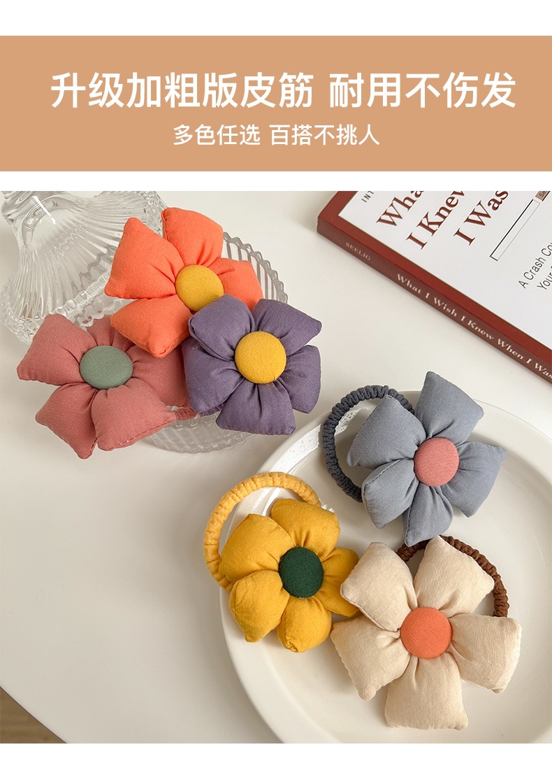 colored flower rubber band