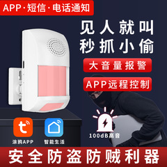 安の翼赤外線防犯警報器泥棒防止店舗家庭用wifi遠隔音響光誘導セキュリティシステム