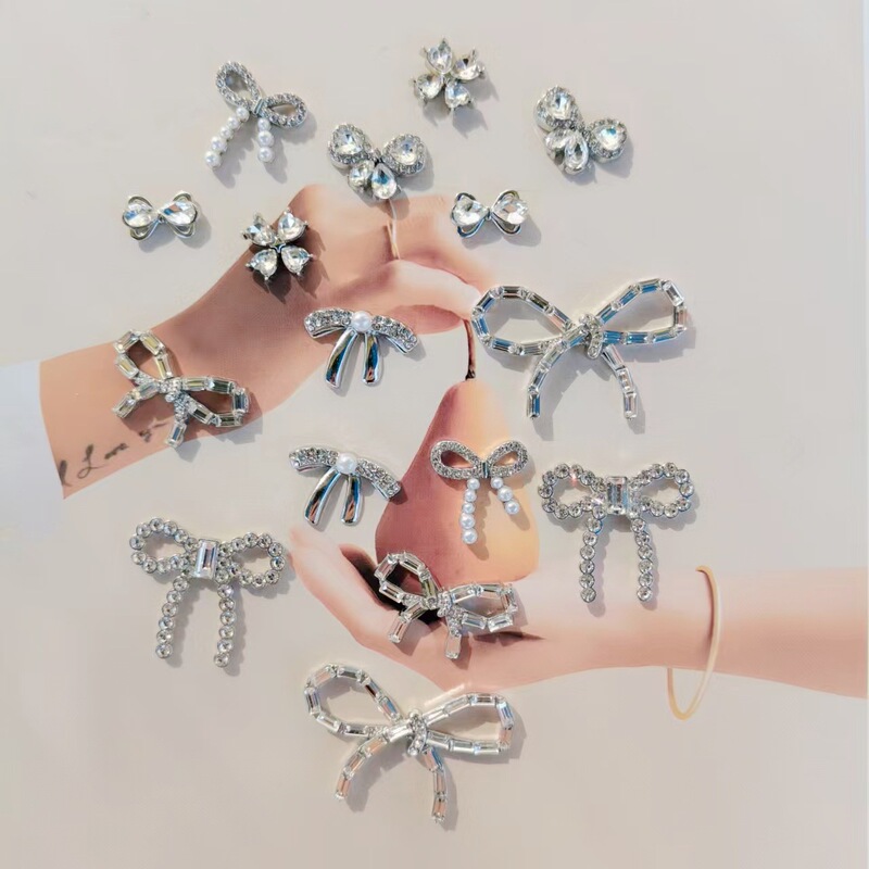 New Style Diamond-Encrusted Pearl and Butterfly Combination with Gold Accessories DIY Hair Clip, Claw Clip, Phone Case Material Accessories New Style Diamond-Encrusted Pearl and Butterfly Combination with Gold Accessories DIY Hair Clip, Claw Clip, Phone Case Material Accessories